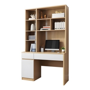 Бюро с етажерка за книги Pertin Pako Pako World White 120x58x195 cm