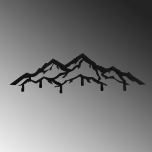Висяща метална закачалка за дрехи Dag Black 80x4x25 cm - Img 4