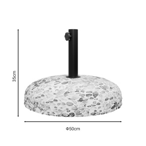 Градинска стойка за чадър Nimbus бял 50x50x50 см - Img 2