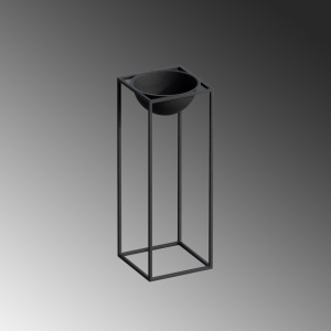 Декоративен саксий GED021 Черен 22x60x22 см - Img 5