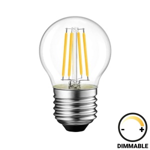 Димируема светодиодна крушка G45 dimmable 6W E27 clear 6.4x6.4x14.7 cm