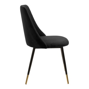 Кадифен стол Giselle Giselle Pako World Black 52x51x82 cm - Img 3