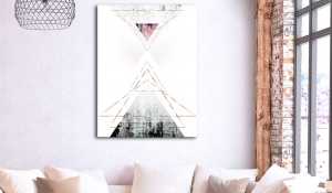 Картина - Геометрична абстракция (1 част) Вертикална 60x90 см - Img 2