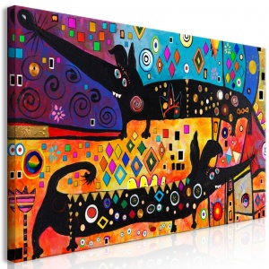 Картина - Екстравагантни кучета (1 част) Широка 70x35 см
