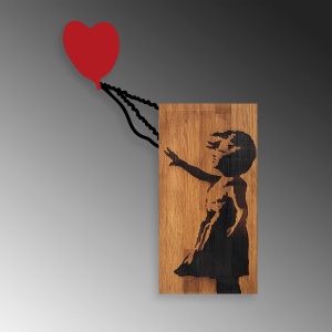 Картина от дърво и метал Banksy Нук 83x60 см - Img 5