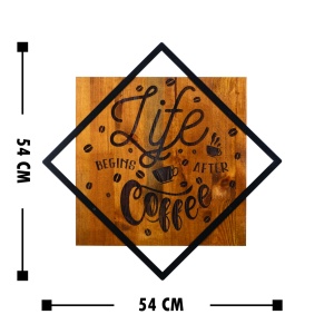 Картина от дърво и метал Life Нук 54x54 см - Img 3