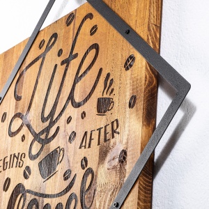 Картина от дърво и метал Life Нук 54x54 см - Img 5