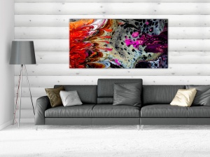 Картина - Сливане на бои (1 част) широка 120x60 см - Img 2