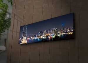 Картина с LED осветление 3090İACT Многоцветна 30x90x3 см - Img 3