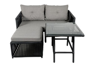 Комплект за градина Шанхай 8 Сив 158x62x62 см - Img 6