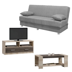 Комплект холна мебел New Living, 3 части Сив - Castillo - Toro