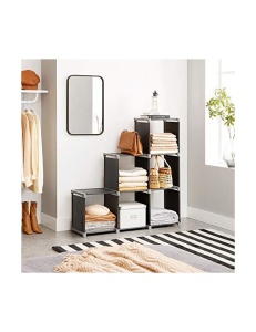Комплект 6 кубчета за съхранение, Songmics, LSN63H, Черен, 11 x 41 x 41 см - Img 5
