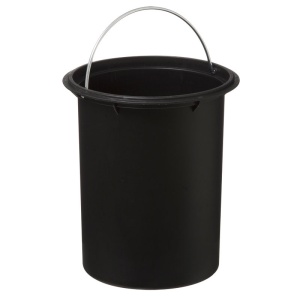 Кош за боклук 3L Nature метализиран тъмен сив - цвят естествено дърво - Img 2