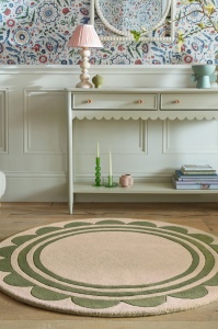 Кръгъл килим Lois Scallop Purple Scallop 120X120 cm, Flair Rugs - Img 5