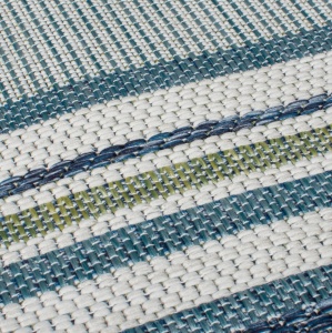 Кръгъл килим Roma Stripe Outdoor Outdoor Blue 160x160 cm, Flair Rugs - Img 4