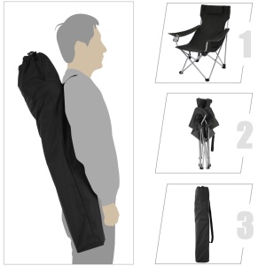 Къмпинг стол Songmics Черен 81x70x91 см - Img 7