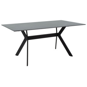 Маса Olivet имитация на камък с вид на черен мрамор 180x90x75 см
