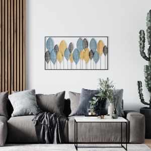 Метална картина Zevahir Многоцветна 115x3x60 см - Img 3