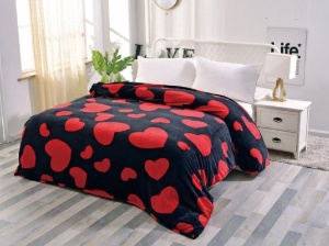 Одеяло Коколино Черно Сърце 200x230 см