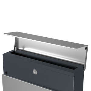Пощенска кутия Songmics сива 37x10.5x37 см - Img 5