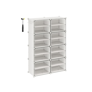 Рафт за обувки Songmics бял 82x32x122 см