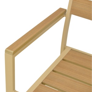 Стифиращ се градински стол, Breze, натурален, 60x57.5x88 см - Img 8