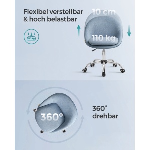 Стол за офис Songmics Син 58x59x90 см - Img 6