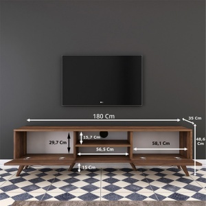 ТВ шкаф Сабиян Дъб 180x35x48.5 см - Img 6