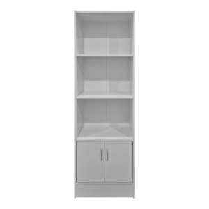 Biblioteca, Tekaro, Pako, Alb 57x33x180 cm - Img 3