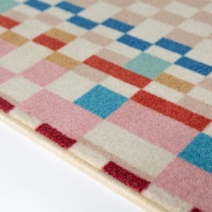 Covor traversa Checkered Border Multicolor 80x300 cm - Img 4