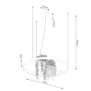LED полилей 4000K, Rio Bio 78, черен, 78x78x200 см - Img 10