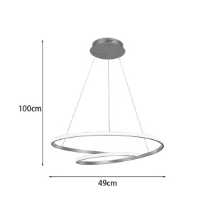 LED полилей Rexon Златист 49x49x12 см - Img 3