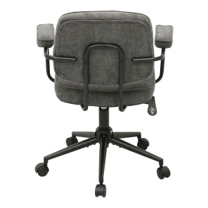 Scaun birou, Leberta, Antracit, 64x63.5x86 cm - Img 6