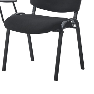 Scaun conferinta cu masuta, stivuibil,, Lector, Pako, Negru 54x54x78 cm - Img 6