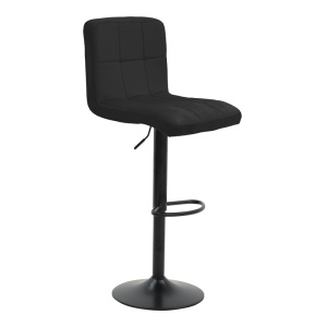 Scaun de bar ajustabil Remina Negru 44x44x112 cm