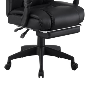 Scaun de birou cu suport picioare, Garnut, Pako, Negru 69x75x126 cm - Img 4