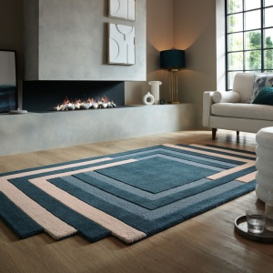 Абстрактен килим Лабиринт Зелен 200X290 cm, Flair Rugs