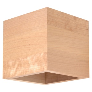 Аплик, Quad, дърво, натурален, 10x12x10 см