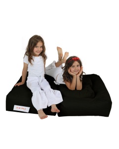 Градински пухен фотьойл Kids Черен 35x20x40 см - Img 7