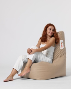 Градински фотьойл пуф Diamond Brown 60x90x35 cm - Img 3