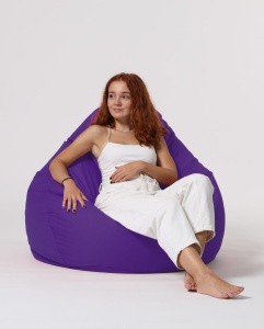 Градински фотьойл с пуф Premium Violet 115x130x39 cm - Img 7