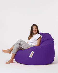 Градински фотьойл с пуф Premium Violet 115x130x39 cm - Img 10