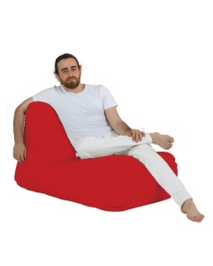 Градински фотьойл с пуф Trendy Red 105x65x75 cm - Img 1