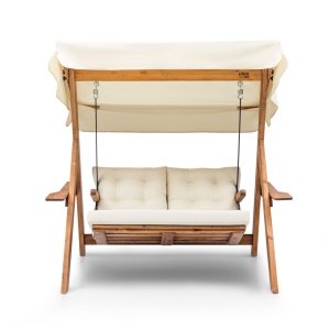 Двоен хамак за люлеене Galata Swing S2 Крем 160x195x120 см - Img 3