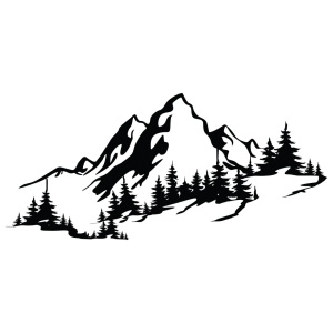 Декоративен метален аксесоар за стена Mountain Black 67x30 cm - Img 6