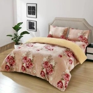 Еластично спално бельо 180x200 Navy, 4 части, с одеяло (Cocolino)