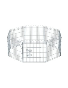 Заграждение за домашни любимци, Feandrea, Сребристо, PPK001W01, 159 x 159 x 61 см