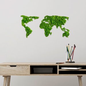 Картина от дърво с мъхове World Verde 70x32 см - Img 2