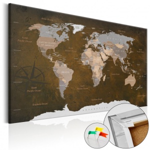 Картина от корк - Cinnamon Travels [Cork Map] 90x60 см