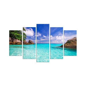 Картина 5 части 5MX Многоцветна 20x60x0.3 см - Img 2